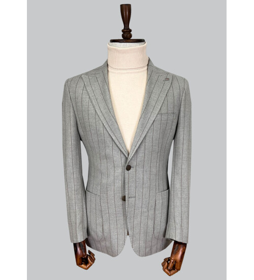 SUIT SARTORIA ÇİZGİLİ GRİ CEKET 4565