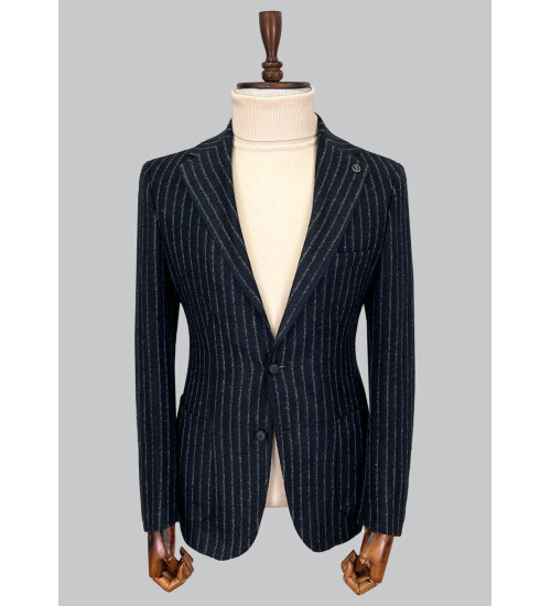 SUIT SARTORIA ÇİZGİLİ LACİVERT CEKET 4566