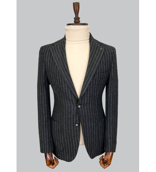 SUIT SARTORIA ÇİZGİLİ FÜME CEKET 4566