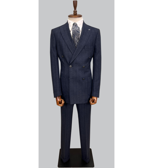 SUIT SARTORIA LACİVERT ÇİZGİLİ KRUVAZE TAKIM ELBİSE 2928