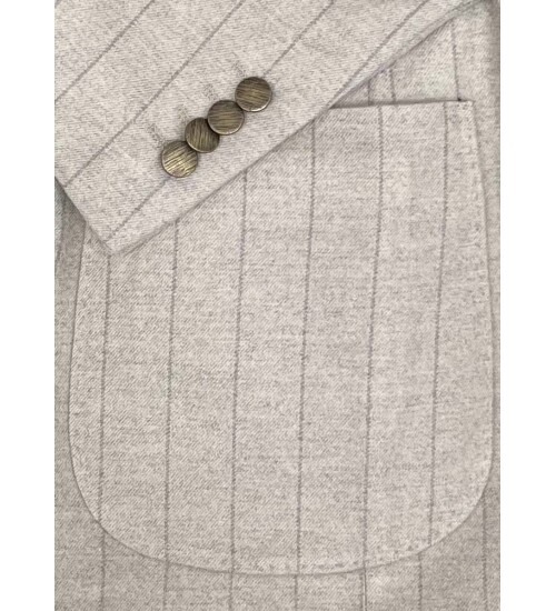 SUIT SARTORIA BEJ ÇİZGİLİ KRUVAZE TAKIM ELBİSE 2928