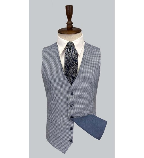 SUIT SARTORIA BLUE  SUIT WITH DOUBLE FACED VEST 2917