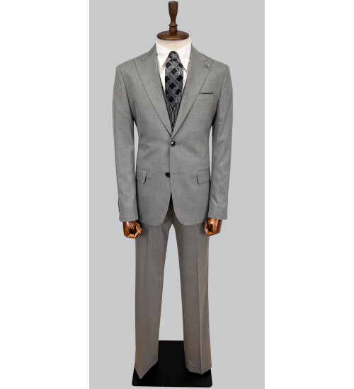 SUIT SARTORIA GREY SUIT WITH DOUBLE FACED VEST 2917