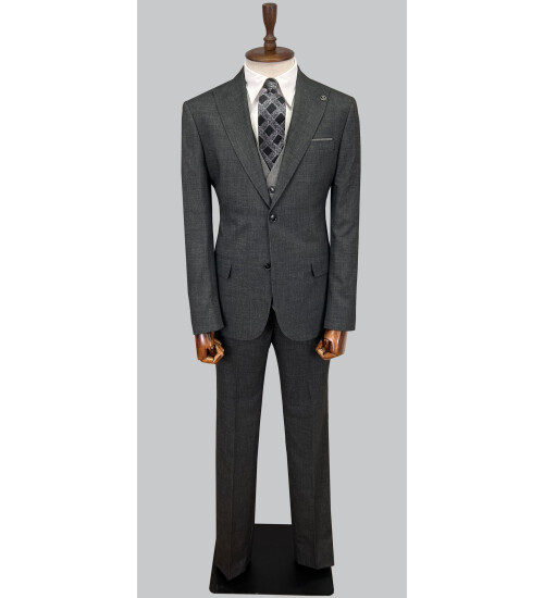 SUIT SARTORIA DARK GREY SUIT WITH DOUBLE FACED VEST 2917