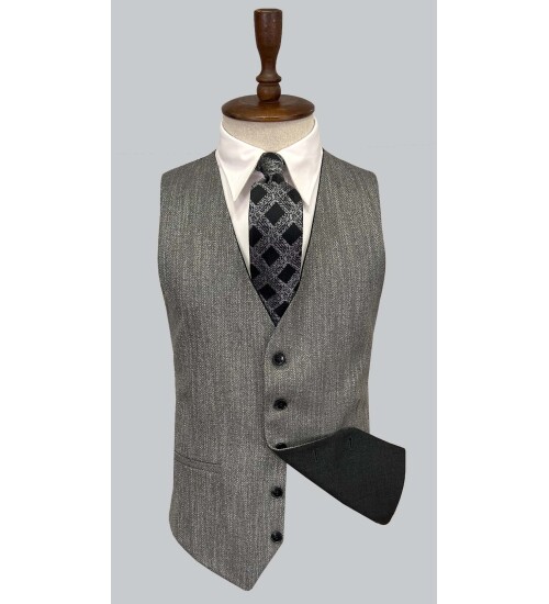 SUIT SARTORIA DARK GREY SUIT WITH DOUBLE FACED VEST 2917