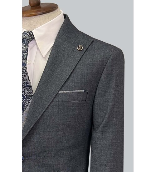 SUIT SARTORIA NAVY BLUE SUIT WITH DOUBLE FACED VEST 2917