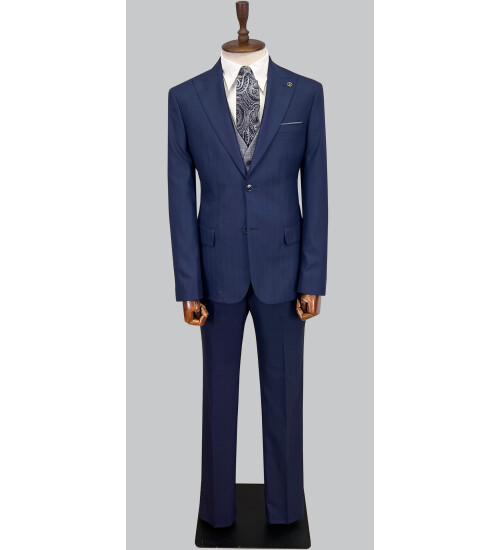 SUIT SARTORIA NAVY BLUE SUIT WITH DOUBLE FACED VEST 2917