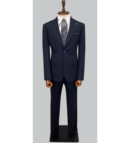 SUIT SARTORIA NAVY BLUE SUIT WITH DOUBLE FACED VEST 2917