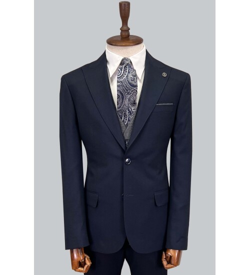 SUIT SARTORIA NAVY BLUE SUIT WITH DOUBLE FACED VEST 2917