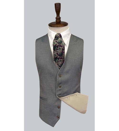 SUIT SARTORIA BEIGE  SUIT WITH DOUBLE FACED VEST 2916