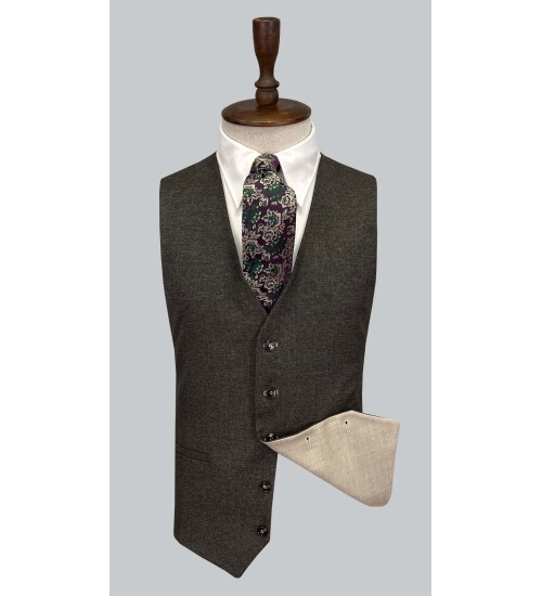 SUIT SARTORIA BEIGE SUIT WITH DOUBLE FACED VEST 2916