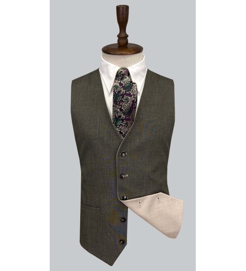 SUIT SARTORIA BEIGE SUIT WITH DOUBLE FACED VEST 2916