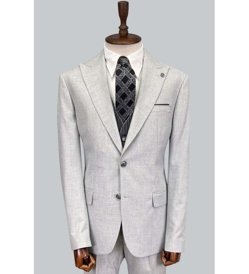 SUIT SARTORIA LIGHT GREY SUIT WITH DOUBLE FACED VEST 2916