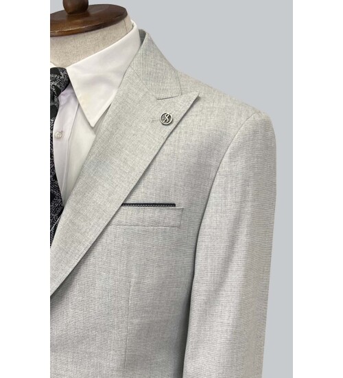 SUIT SARTORIA LIGHT GREY SUIT WITH DOUBLE FACED VEST 2916