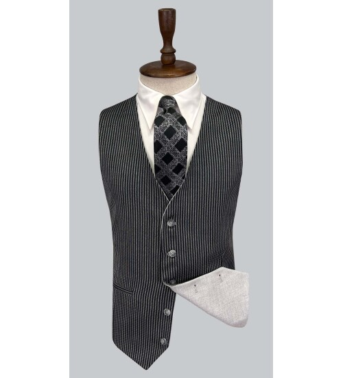 SUIT SARTORIA LIGHT GREY SUIT WITH DOUBLE FACED VEST 2916