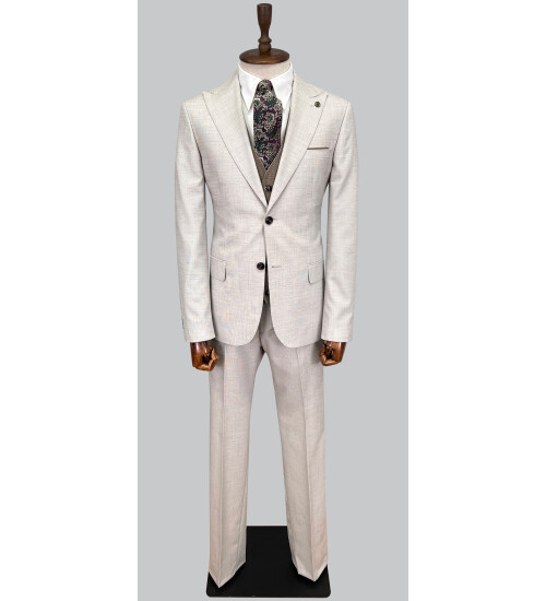 SUIT SARTORIA LIGHT GREY SUIT WITH DOUBLE FACED VEST 2916