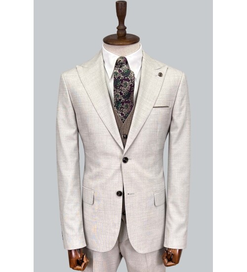 SUIT SARTORIA LIGHT GREY SUIT WITH DOUBLE FACED VEST 2916