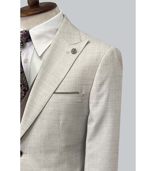 SUIT SARTORIA LIGHT GREY SUIT WITH DOUBLE FACED VEST 2916