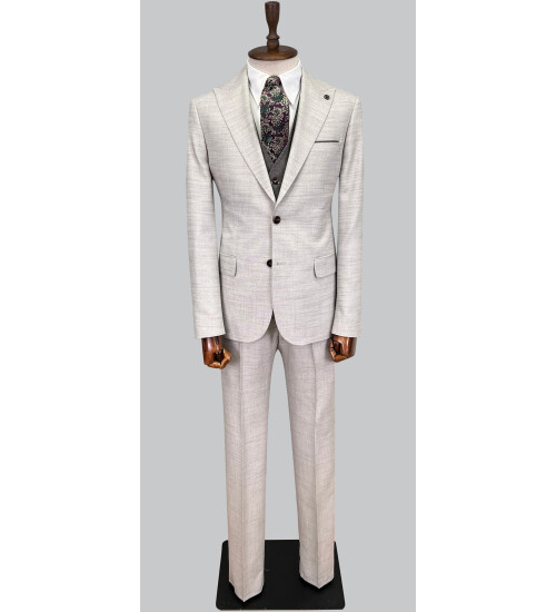 SUIT SARTORIA LIGHT GREY SUIT WITH DOUBLE FACED VEST 2916