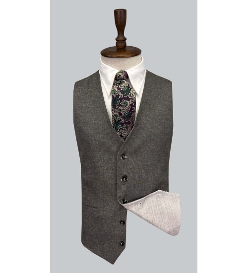 SUIT SARTORIA LIGHT GREY SUIT WITH DOUBLE FACED VEST 2916