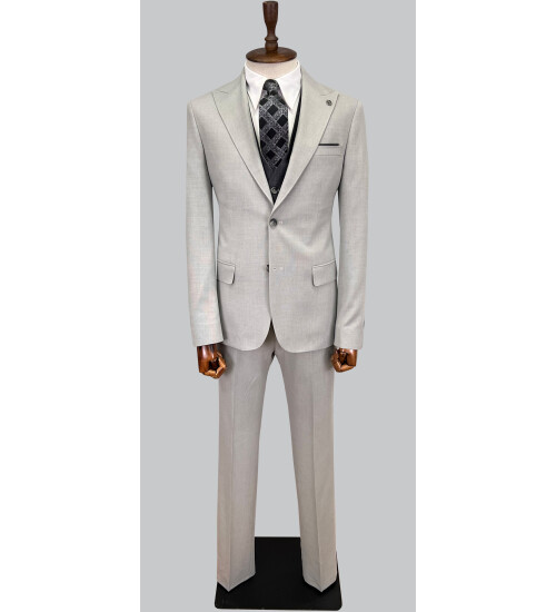 SUIT SARTORIA GREY SUIT WITH DOUBLE FACED VEST 2917