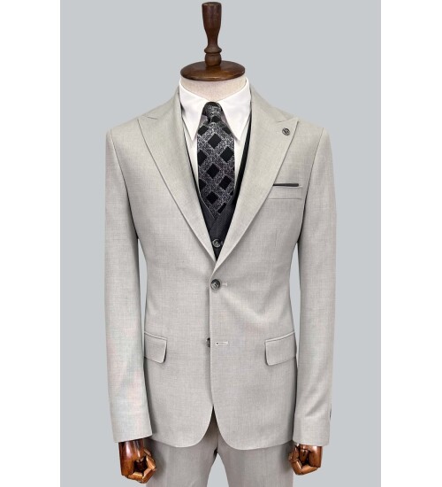 SUIT SARTORIA GREY SUIT WITH DOUBLE FACED VEST 2917