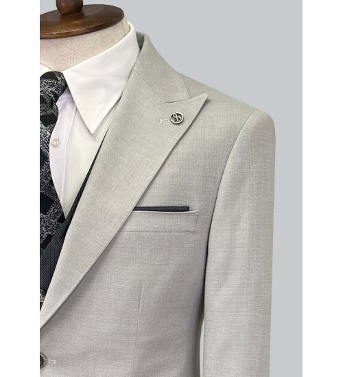 SUIT SARTORIA GREY SUIT WITH DOUBLE FACED VEST 2917