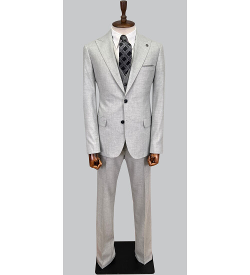 SUIT SARTORIA GREY SUIT WITH DOUBLE FACED VEST 2917