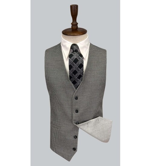 SUIT SARTORIA GREY SUIT WITH DOUBLE FACED VEST 2917