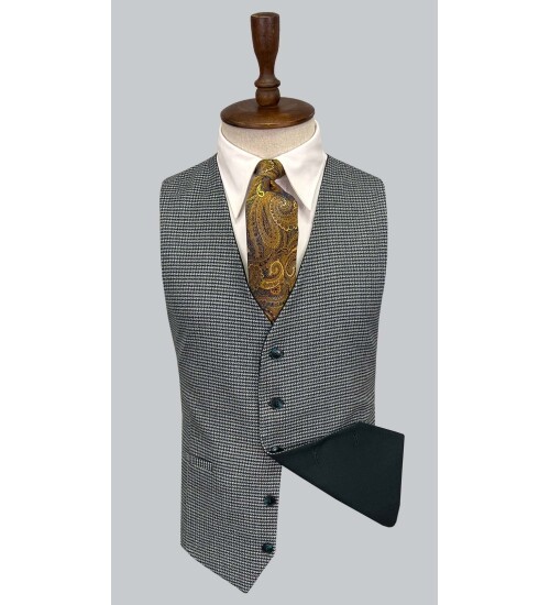 SUIT SARTORIA GREEN SUIT WITH DOUBLE FACED VEST 2917