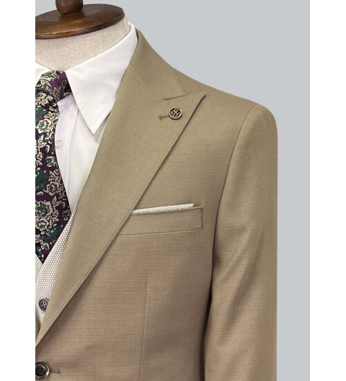 SUIT SARTORIA BROWN SUIT WITH DOUBLE FACED VEST 2917