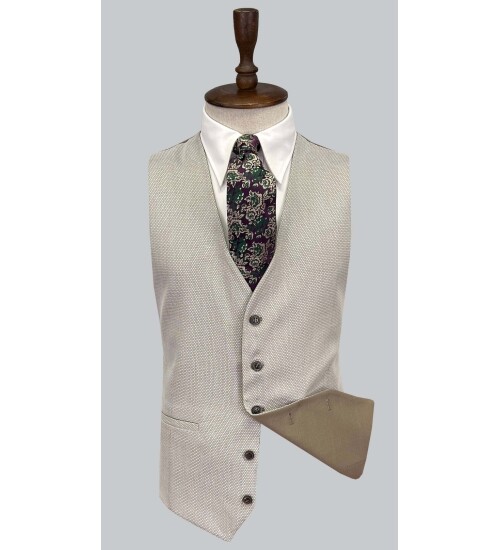 SUIT SARTORIA BROWN SUIT WITH DOUBLE FACED VEST 2917