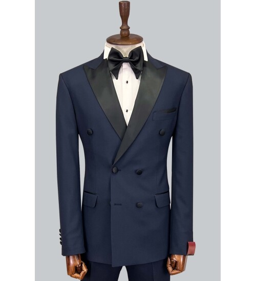 SUIT SARTORIA NAVY BLUE TUXEDO 5652