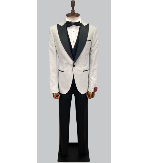 SUIT SARTORIA GRİ SİVRİ YAKA DAMATLIK 5648