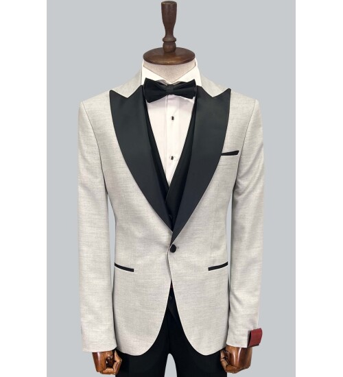 SUIT SARTORIA GRİ SİVRİ YAKA DAMATLIK 5648