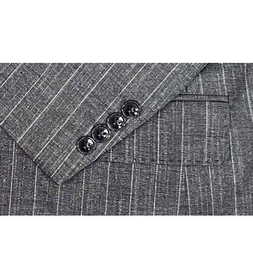 SUIT SARTORIA ÇİZGİLİ KOYU GRİ YELEKLİ TAKIM ELBİSE 2895