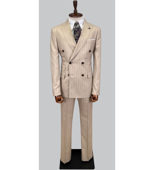 SUIT SARTORIA BEIGE DOUBLE BREASTED SUIT 2894