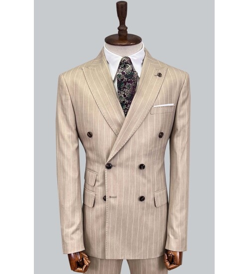 SUIT SARTORIA BEIGE DOUBLE BREASTED SUIT 2894