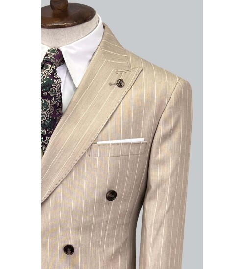 SUIT SARTORIA BEIGE DOUBLE BREASTED SUIT 2894