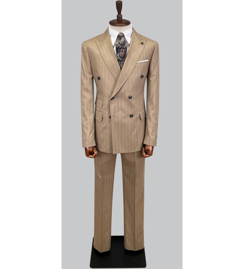 SUIT SARTORIA BROWN DOUBLE BREASTED SUIT 2894