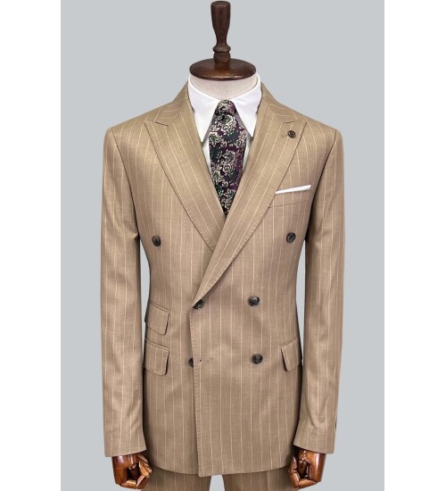 SUIT SARTORIA BROWN DOUBLE BREASTED SUIT 2894