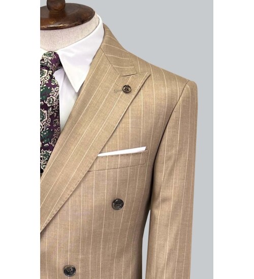 SUIT SARTORIA BROWN DOUBLE BREASTED SUIT 2894