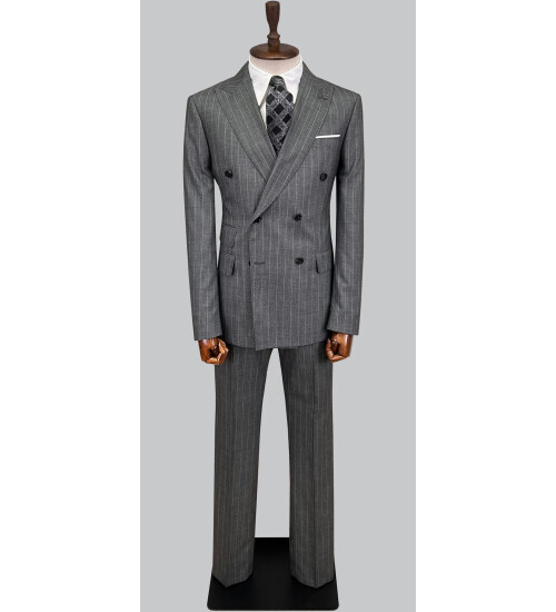 SUIT SARTORIA GREY DOUBLE BREASTED SUIT 2894