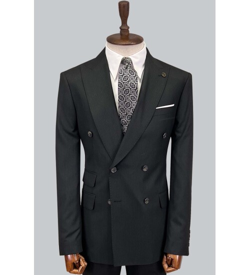 SUIT SARTORIA ÇİZGİLİ SİYAH KRUVAZE TAKIM ELBİSE 2894