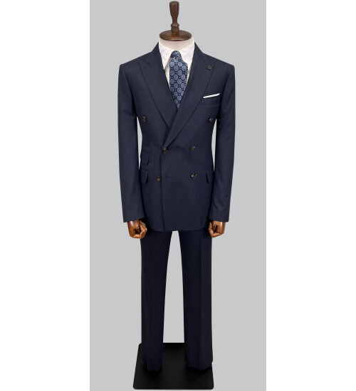 SUIT SARTORIA NAVY BLUE DOUBLE BREASTED SUIT 2894