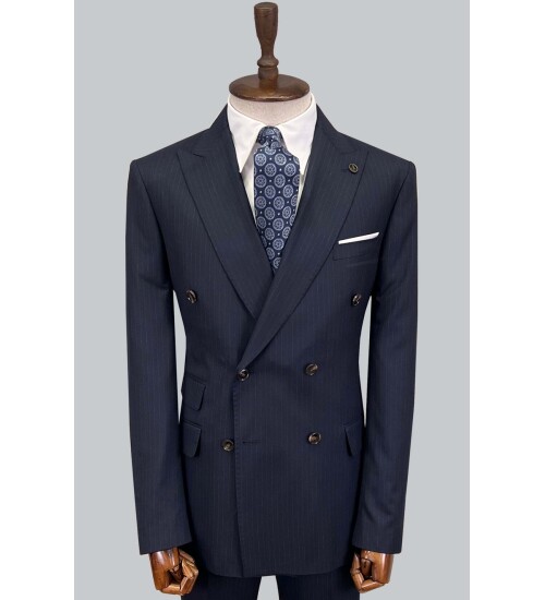 SUIT SARTORIA NAVY BLUE DOUBLE BREASTED SUIT 2894