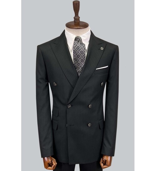 SUIT SARTORIA BLACK DOUBLE BREASTED SUIT 2894