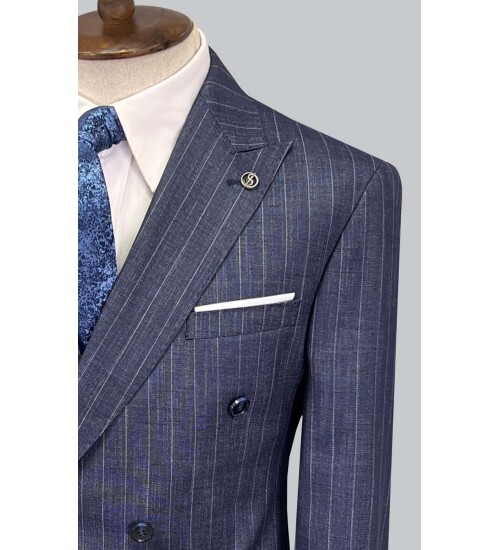 SUIT SARTORIA BLUE DOUBLE BREASTED SUIT 2894