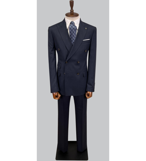 SUIT SARTORIA NAVY BLUE DOUBLE BREASTED SUIT 2894