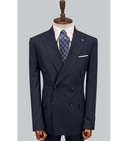 SUIT SARTORIA NAVY BLUE DOUBLE BREASTED SUIT 2894